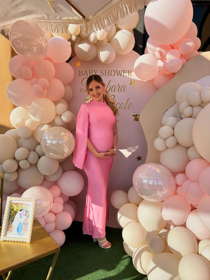 Vestido de maternidad Carola, rosa intenso licra