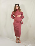 Vestido maternidad Paola, rosa quemado Ponti roma