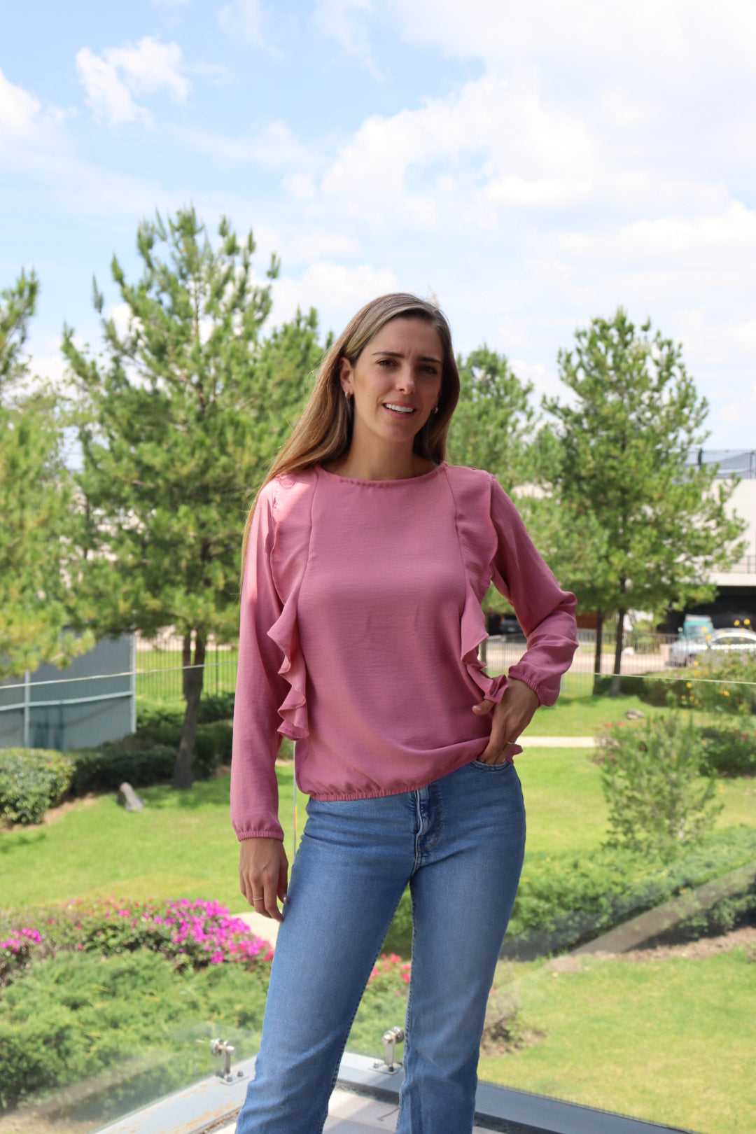 Blusa lactancia olanes rosa cey