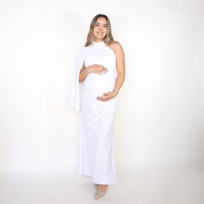 Vestido de maternidad blanco, Carola largo