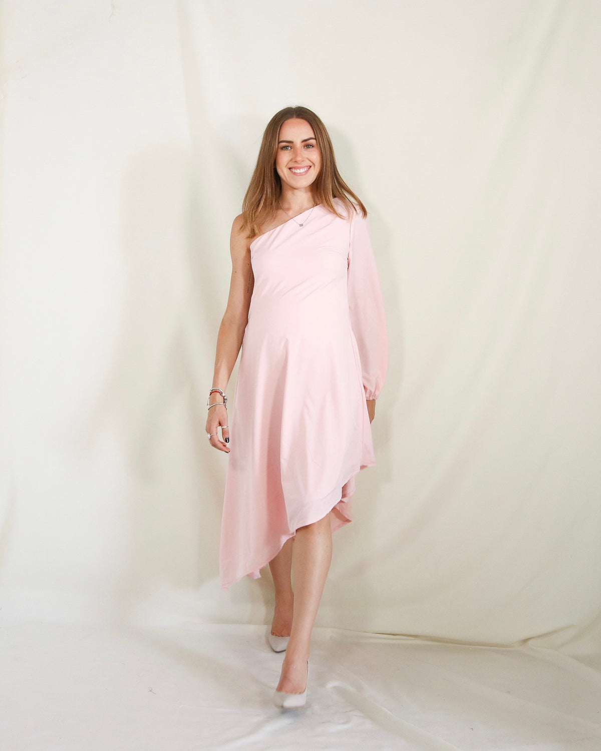 Vestido maternidad Samantha, rosa claro