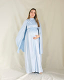 Vestido de maternidad Matilde, azul brilloso