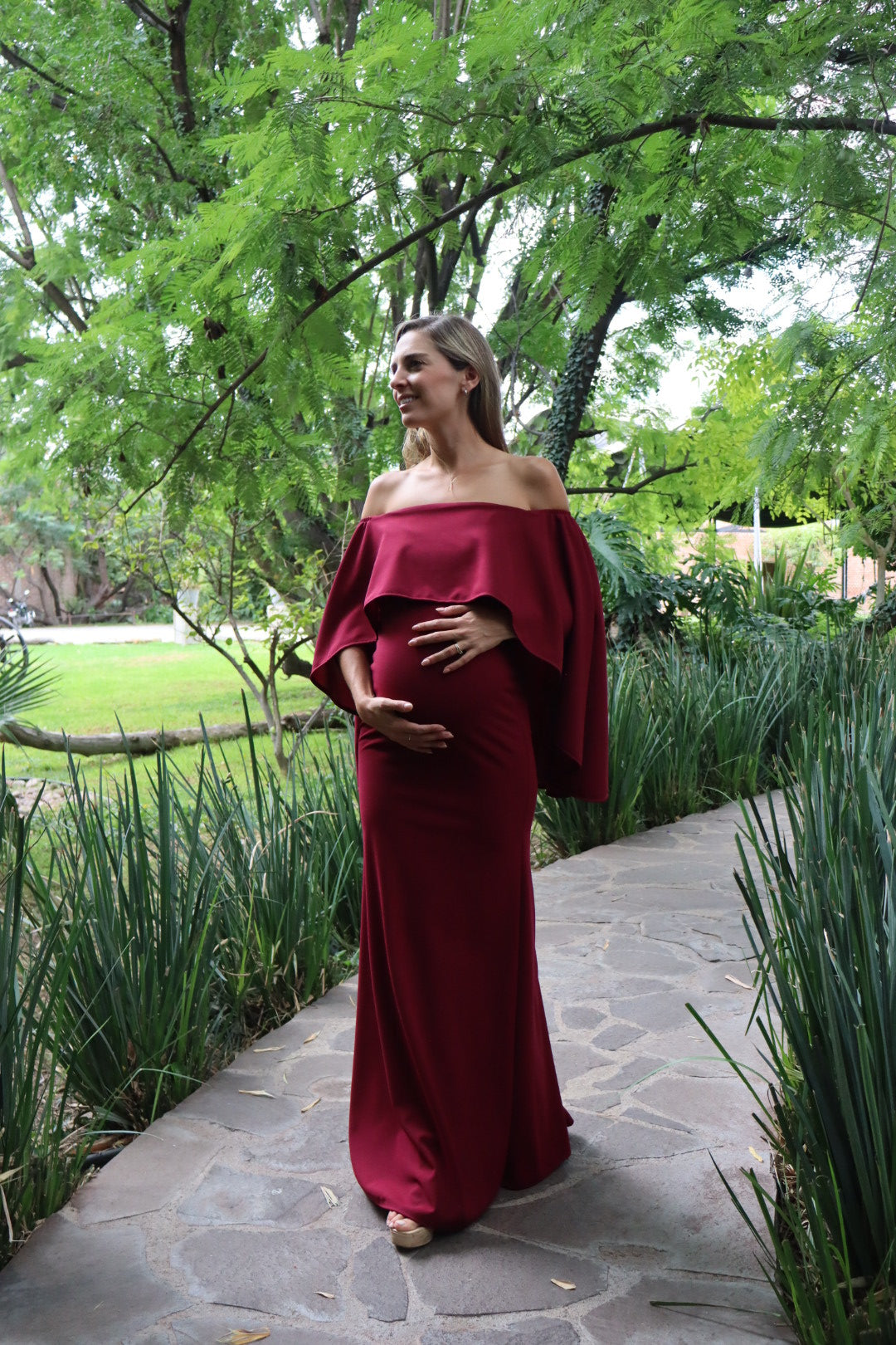 Vestido de maternidad Amparo, vino