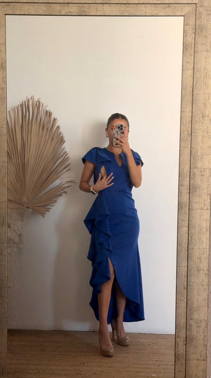 Vestido de lactancia, azul vivo Jessica
