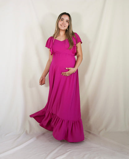 Vestido de Maternidad, Cristina mulberry largo