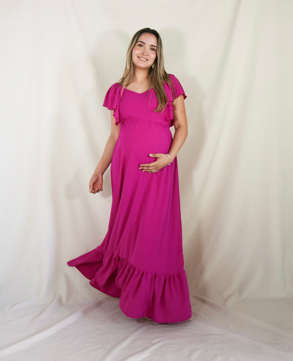 Vestido de Maternidad, Cristina mulberry largo