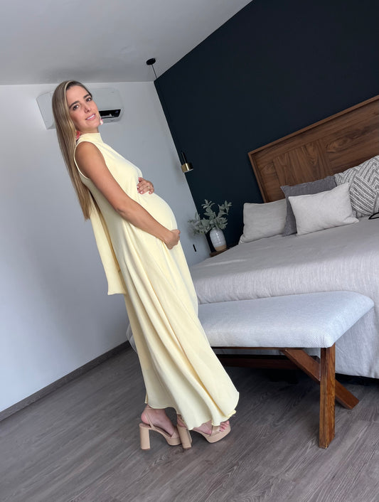 Vestido de maternidad Sonia, amarillo cey CH
