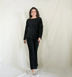 Conjunto de maternidad Mayte, negro terciopelo