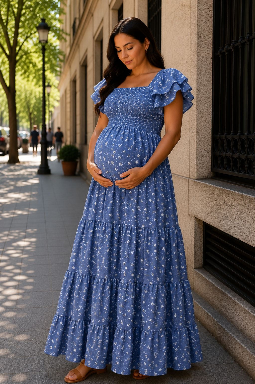 Vestidos florecitas mangas UNITALLA