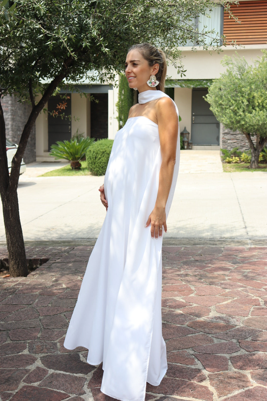 Vestido de Maternidad, Adela blanco