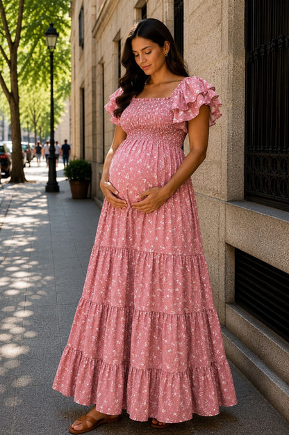 Vestidos florecitas mangas UNITALLA