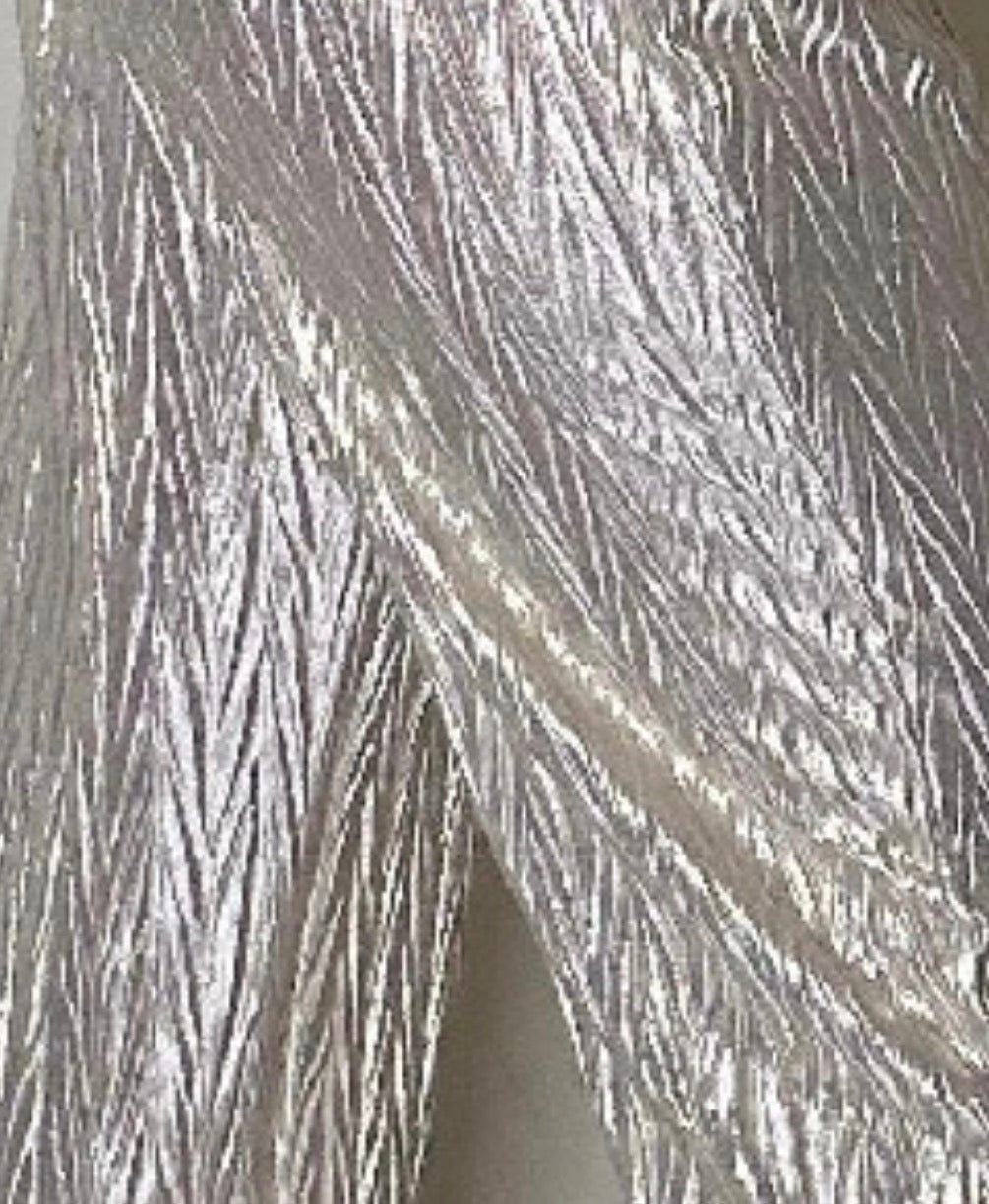 Tela spandex corrugada dorada