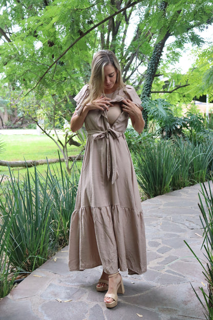 Vestido Mia de lactancia, beige CH
