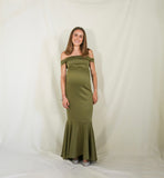 Vestido de maternidad Renata, verde olivo