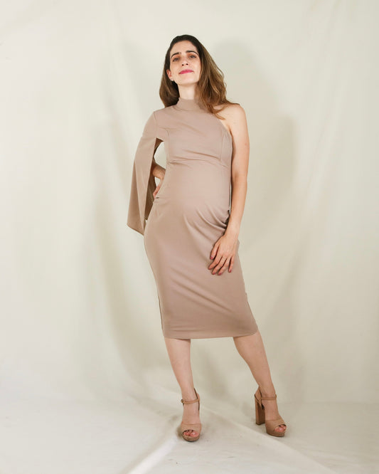 Vestido de maternidad Carola, beige vértigo