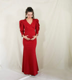 Vestido maternidad Yuridia rojo ponti roma