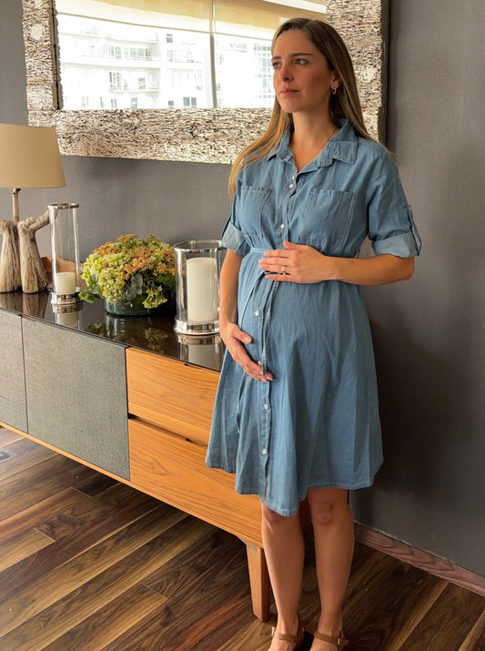 Vestido de maternidad mezclilla