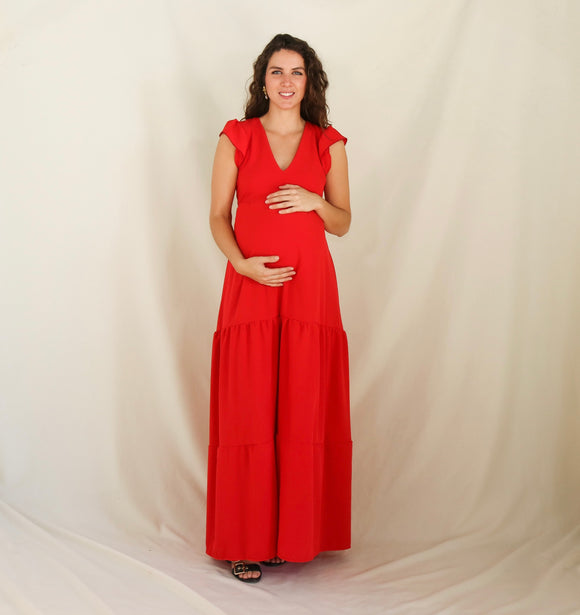 Red Andrea/Dalia maternity dress