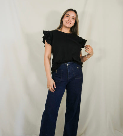 Nursing blouse, Adri black cotton