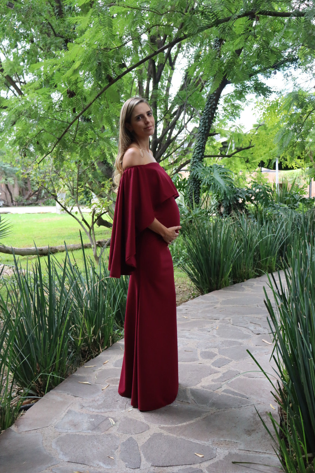 Vestido de maternidad Amparo, vino
