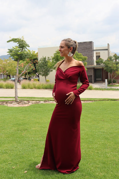Vestido de maternidad Ritta, vino