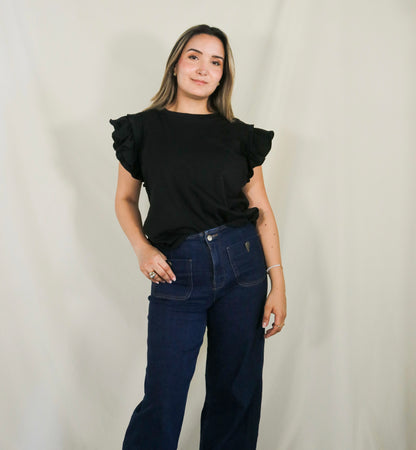 Nursing blouse, Adri black cotton