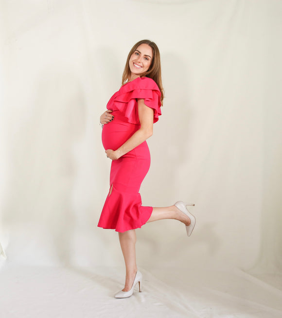 Maternity dress, Aurelia pink barbie