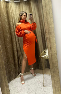 Vestido maternidad Paola, naranja