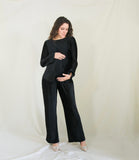 Conjunto de maternidad Mayte, negro terciopelo