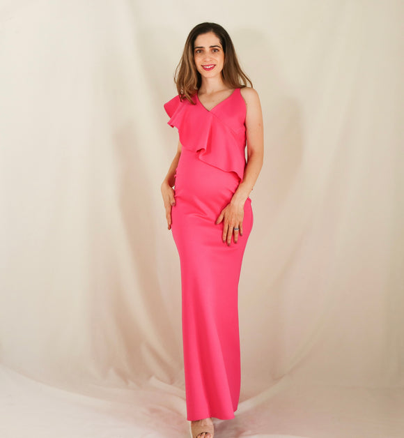 Vestido de maternidad Linda, rosa neón Ponti Roma