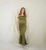 Vestido de maternidad Renata, verde olivo