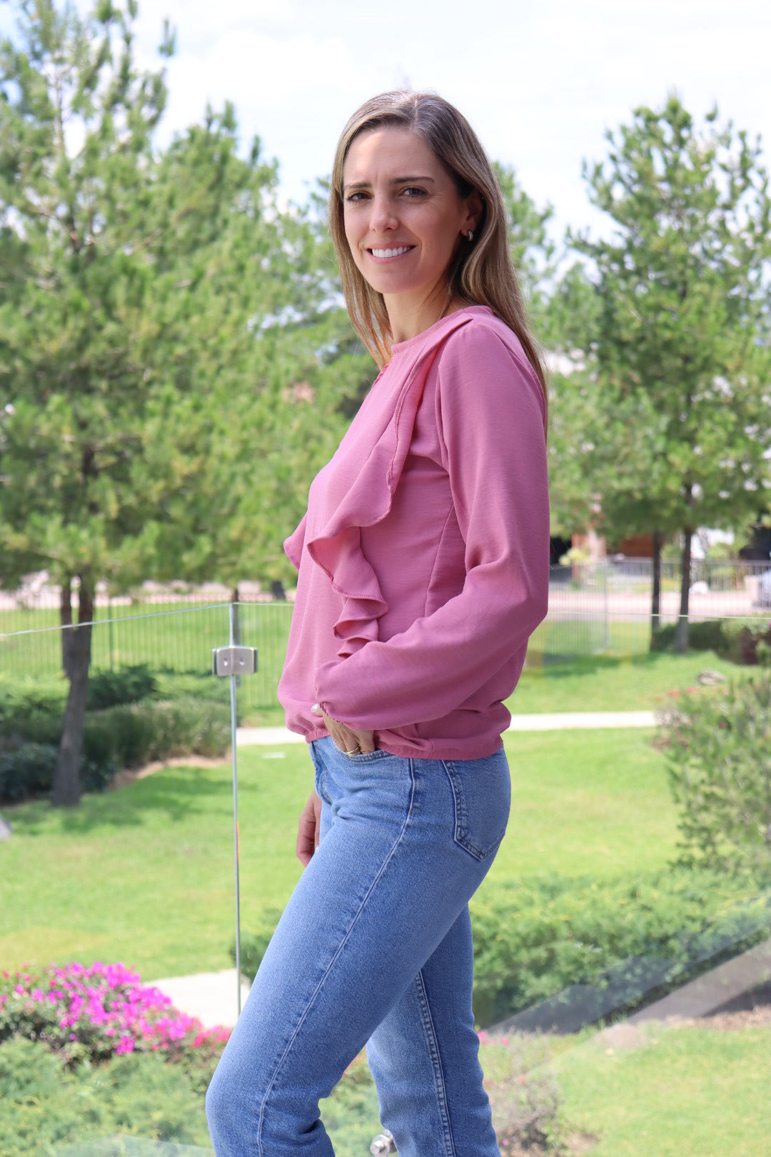 Blusa lactancia olanes rosa cey