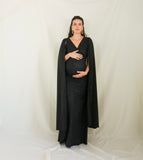 Vestido de maternidad Eliana, negro brillos CH,M y G