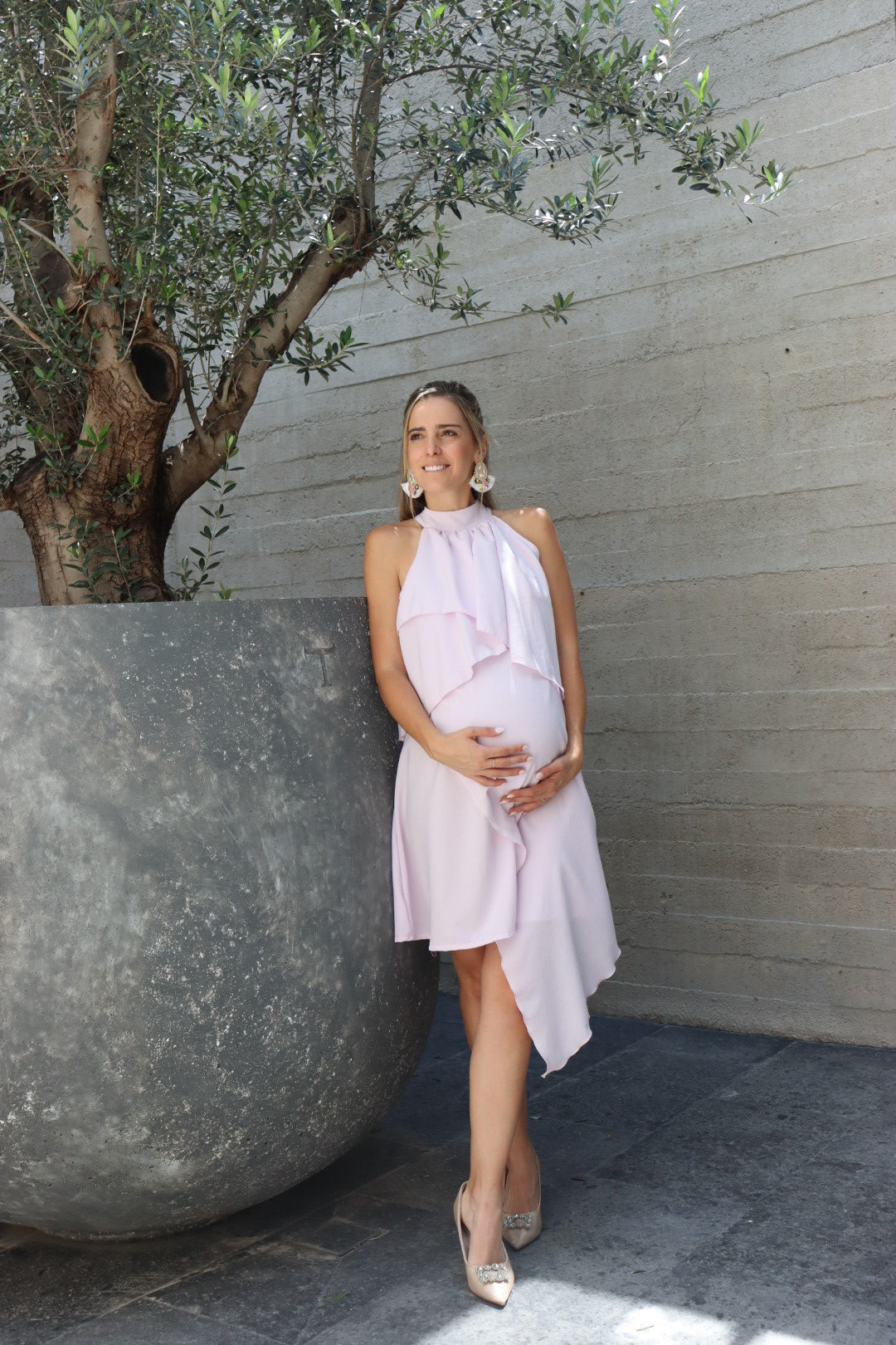 Vestido de maternidad y lactancia Ariel, lila bajito