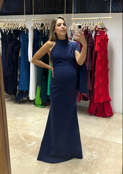 Vestido de maternidad Carola, azul marino Ponti Roma