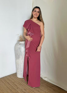 Vestido de maternidad Agustina, rosa quemado