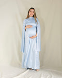 Vestido de maternidad Matilde, azul brilloso