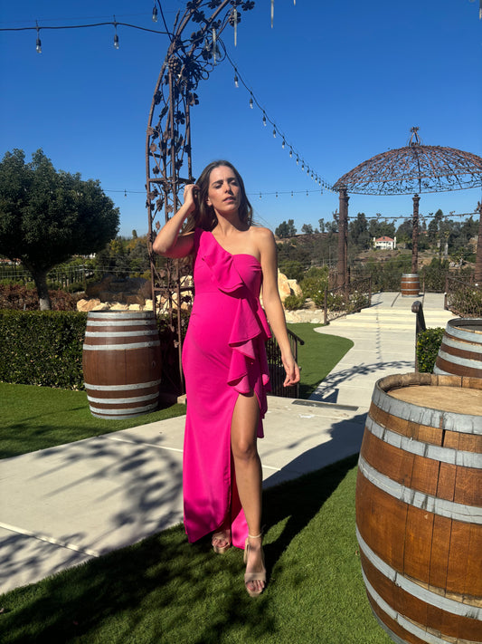 Vestido de maternidad, Britany Rosa Barbie sin manga CH y XG