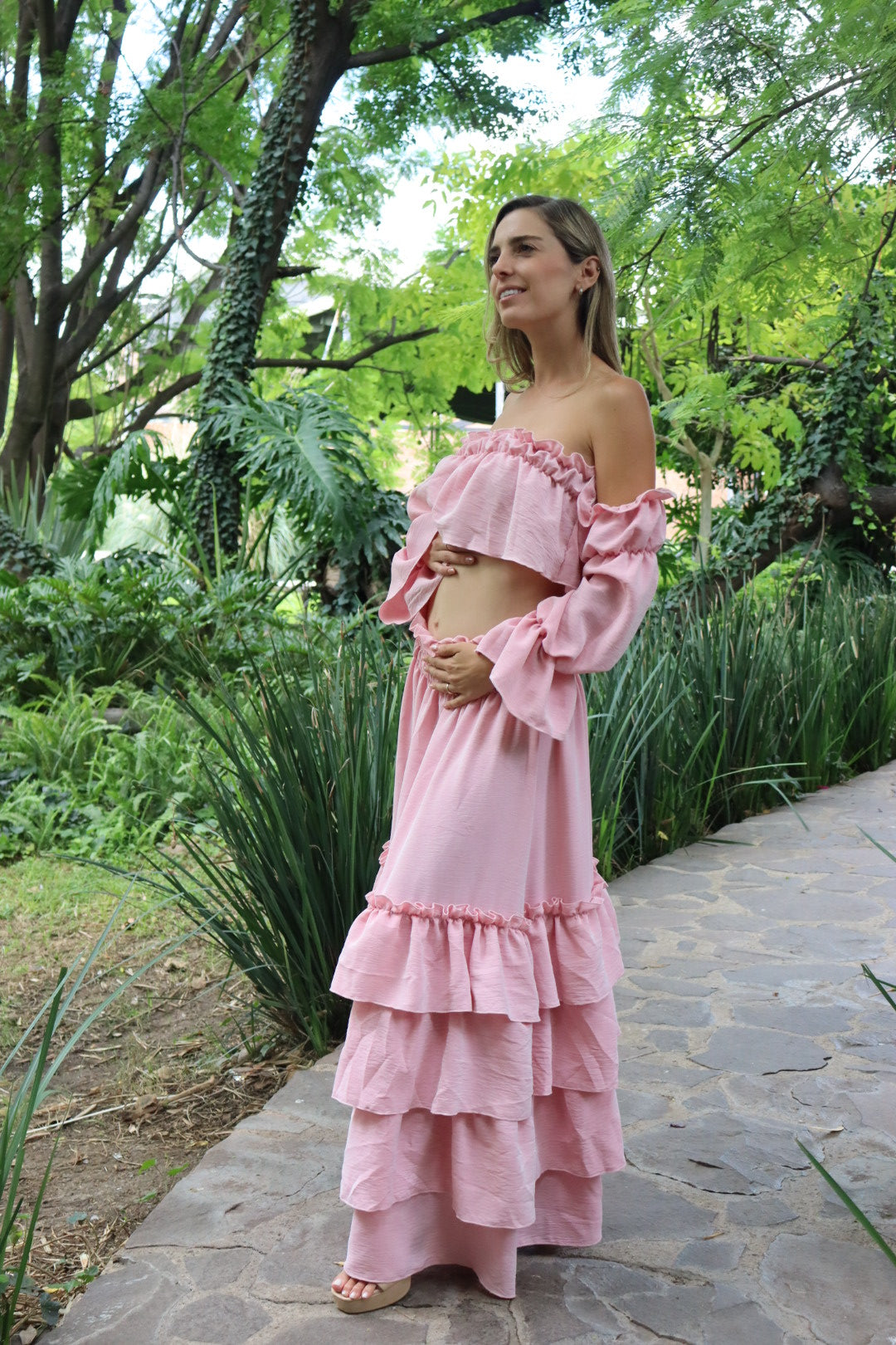 Set María Fernanda rosa peonia