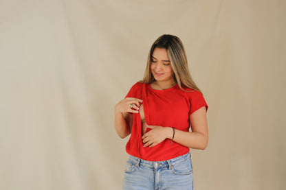 Nursing blouse Diana Red