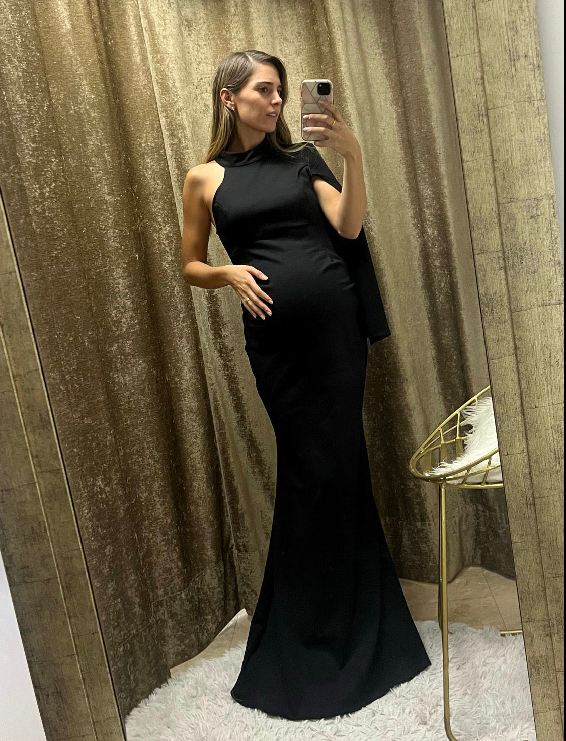 Vestido de maternidad Carola, negro Neopreno