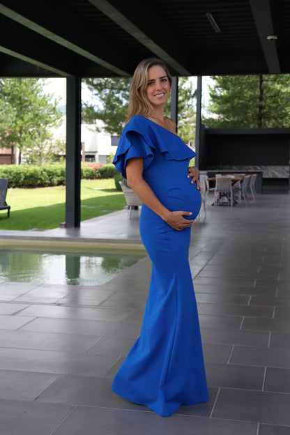 Vestido de maternidad, Astrid azul vivo CH