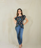 Blusa de lactancia Diana floreada puntos