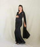 Vestido de maternidad Eliana, negro brillos CH,M y G