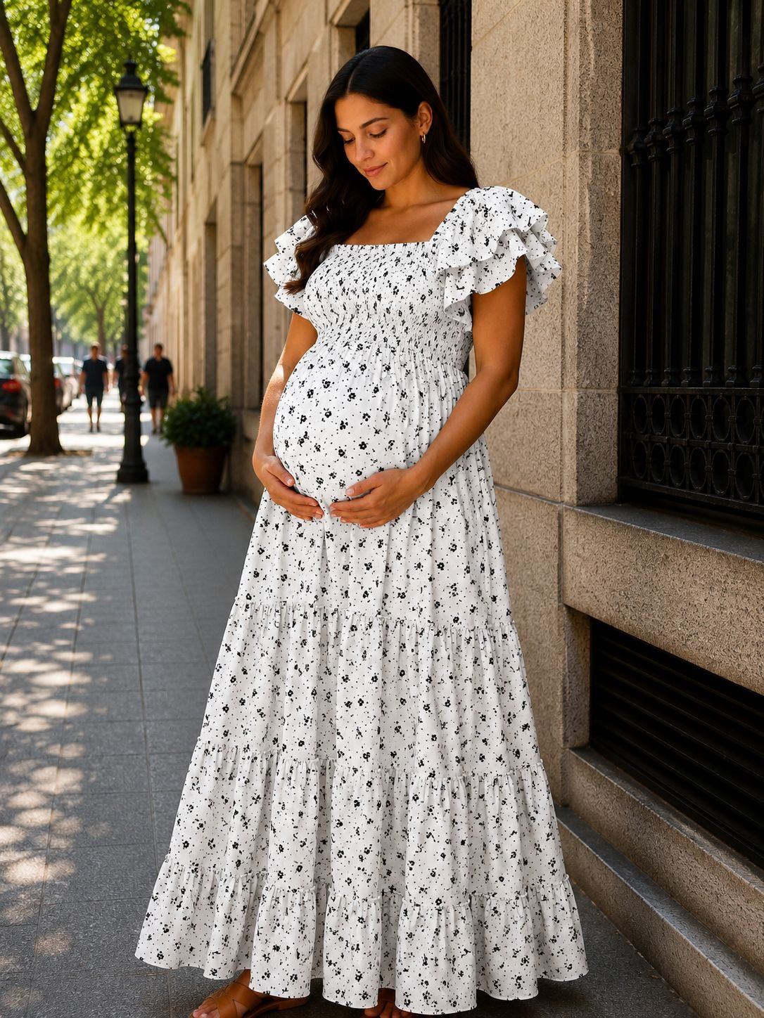 Vestidos florecitas mangas UNITALLA