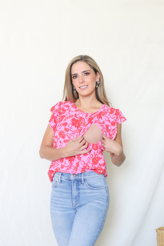 Nursing blouse, Andy leaves wind