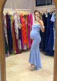 Vestido de maternidad Renata, azul cielo