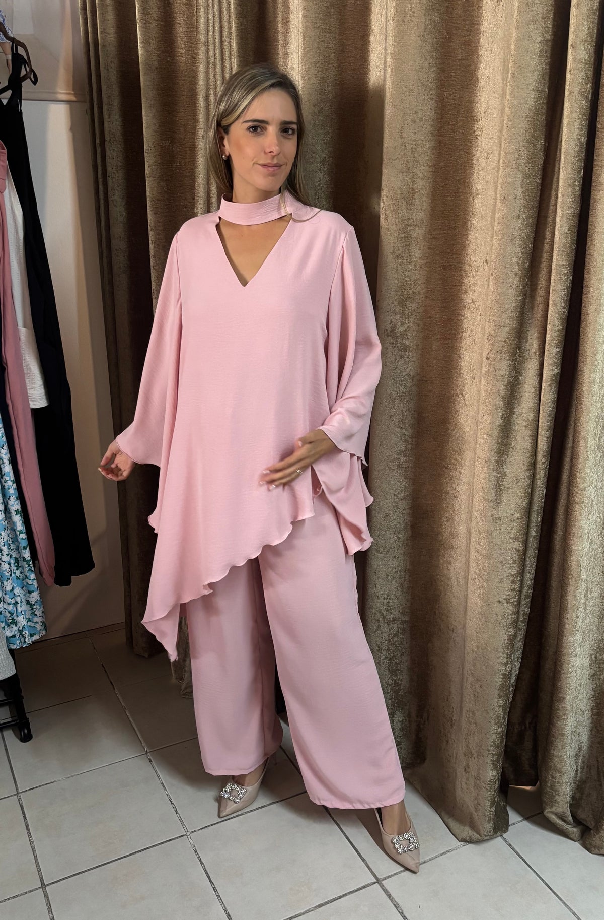 Jumpsuit de maternidad, Valeria Rosa jaspe