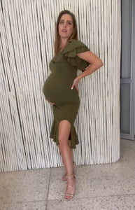 Vestido de maternidad, Aurelia verde olivo