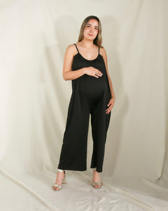 Jumpsuit de maternidad, algodón negro